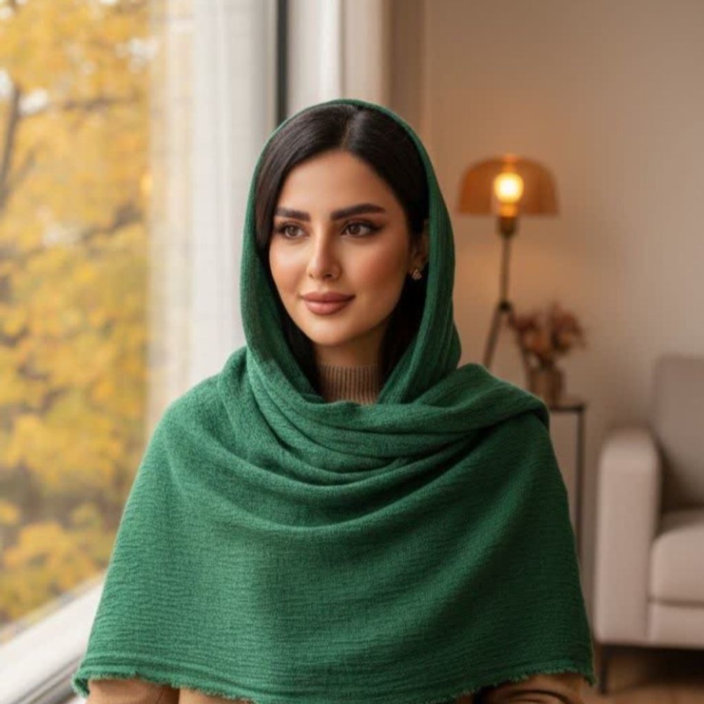 خرید اینترنتی شال پفکی دورریش زنانه در رنگ بندی متنوع