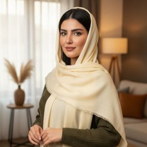 خرید اینترنتی شال پفکی دورریش زنانه در رنگ بندی متنوع