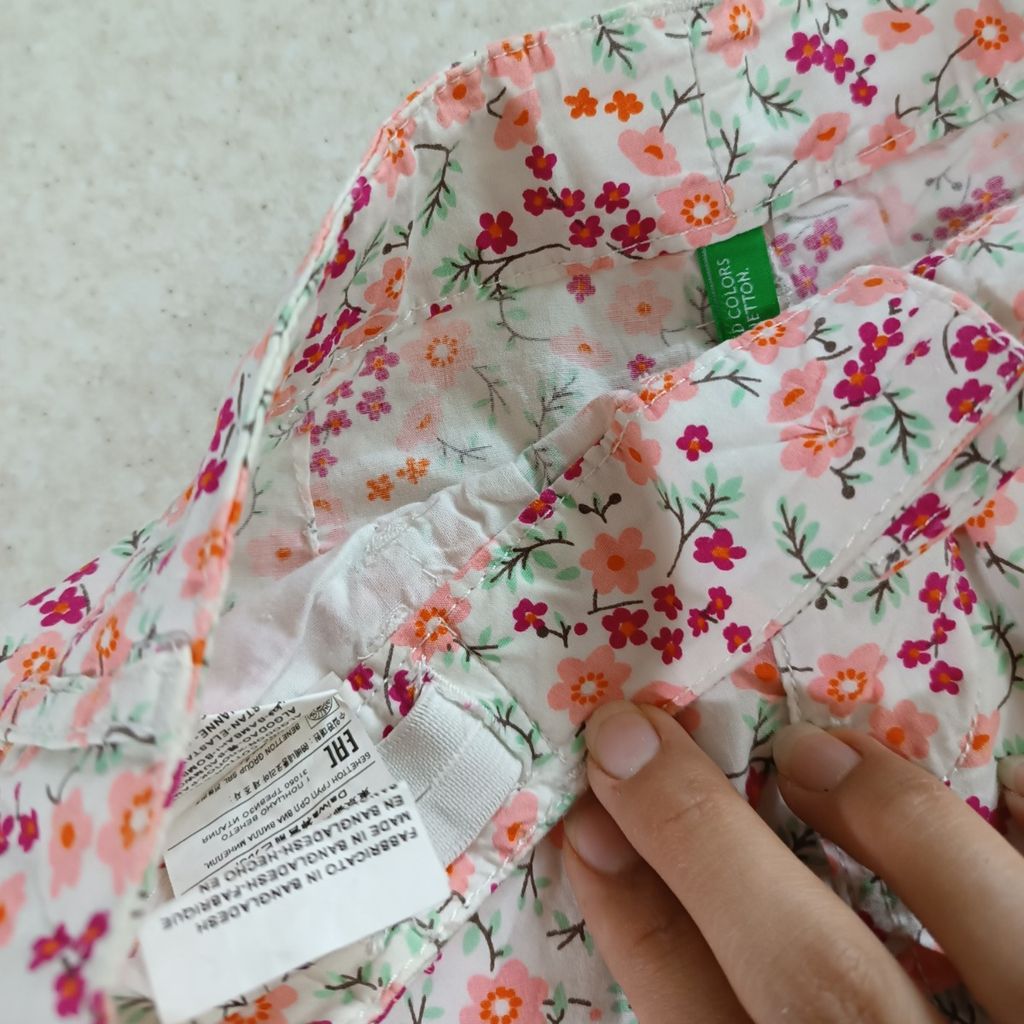 خرید آنلاین شورتک کتان کاغذی دخترانه خارجی برند ایتالیایی
