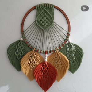 دیوارکوب گرد مکرومه هنری
