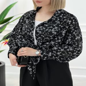 خرید اینترنتی قیمت شومیز گره‌ای گل گچی