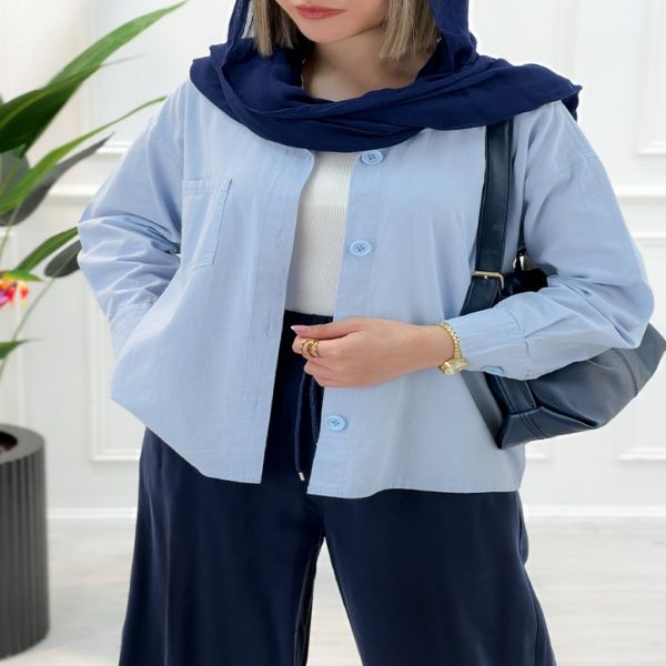 شومیز آستین بلند لینن