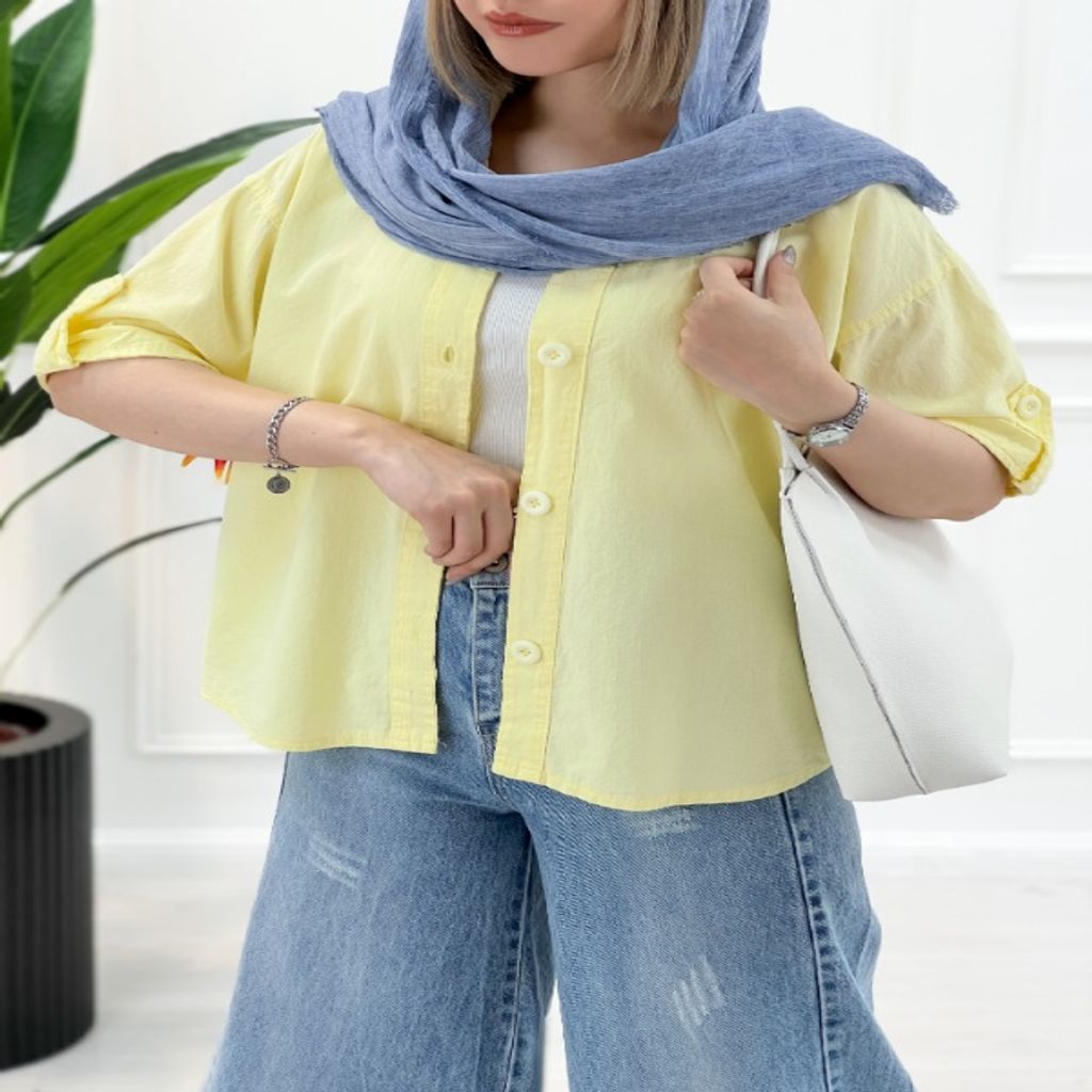 خرید اینترنتی قیمت شومیز کوتاه مرجان