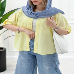 خرید اینترنتی قیمت شومیز کوتاه مرجان