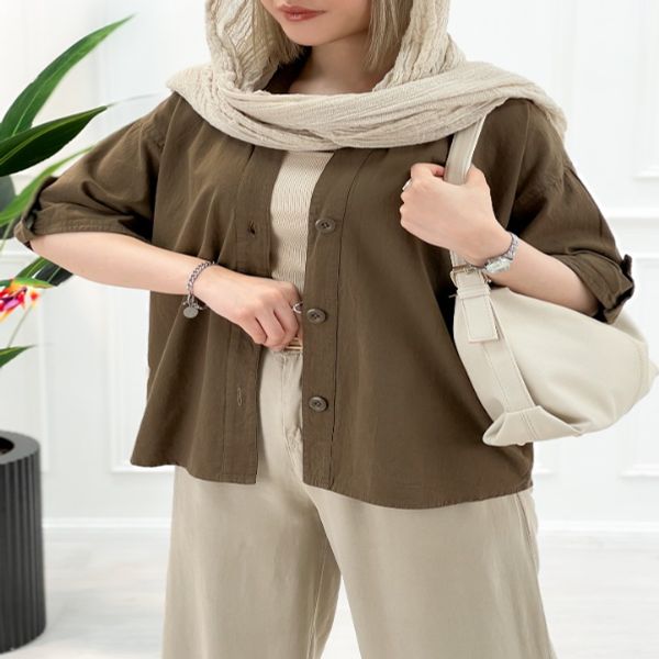 شومیز کوتاه مرجان