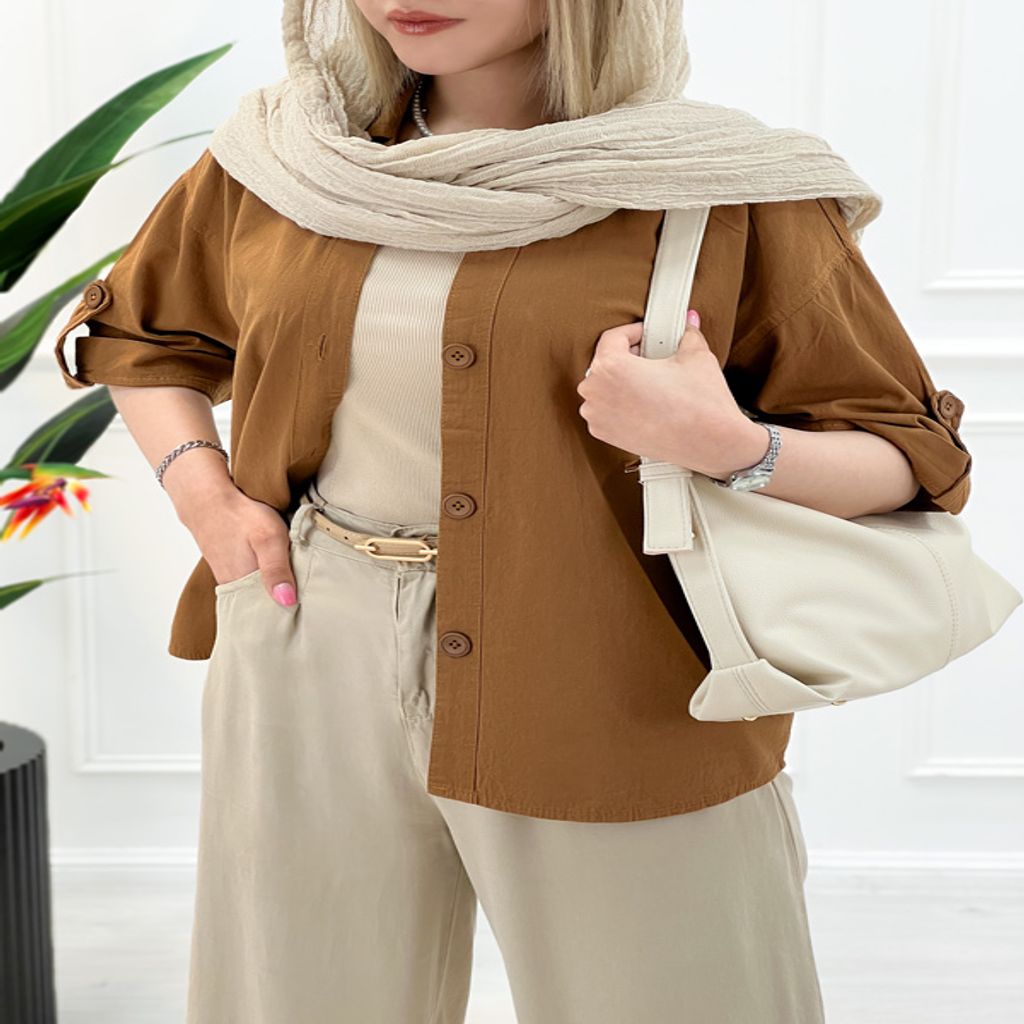 خرید اینترنتی قیمت شومیز کوتاه زنانه مرجان | تاتاتا