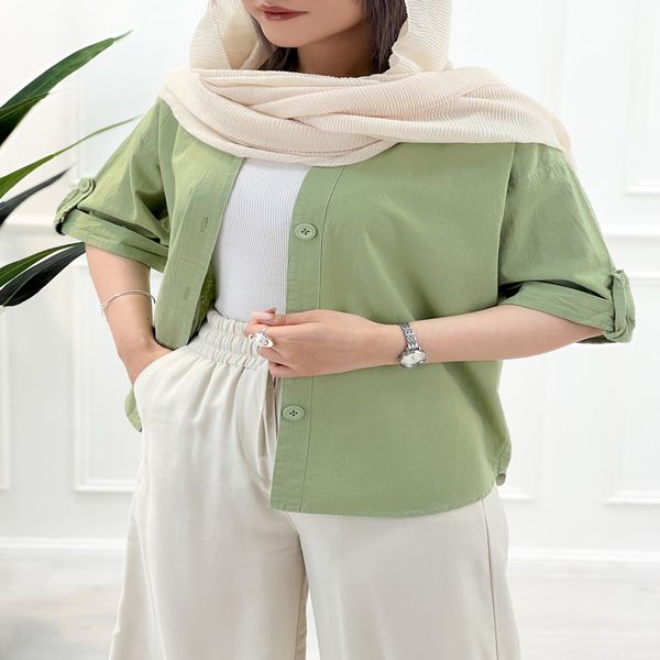 شومیز کوتاه زنانه مرجان