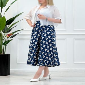 خرید اینترنتی قیمت شلوار دامنی زنانه گلدار چهار دکمه