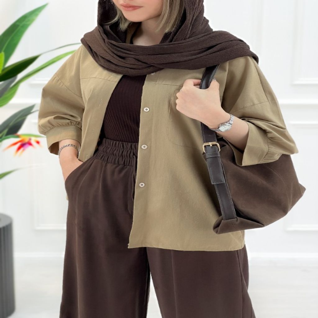 خرید اینترنتی قیمت شومیز مانتویی لینن ژاله