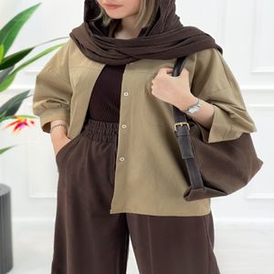 خرید اینترنتی قیمت شومیز مانتویی لینن ژاله