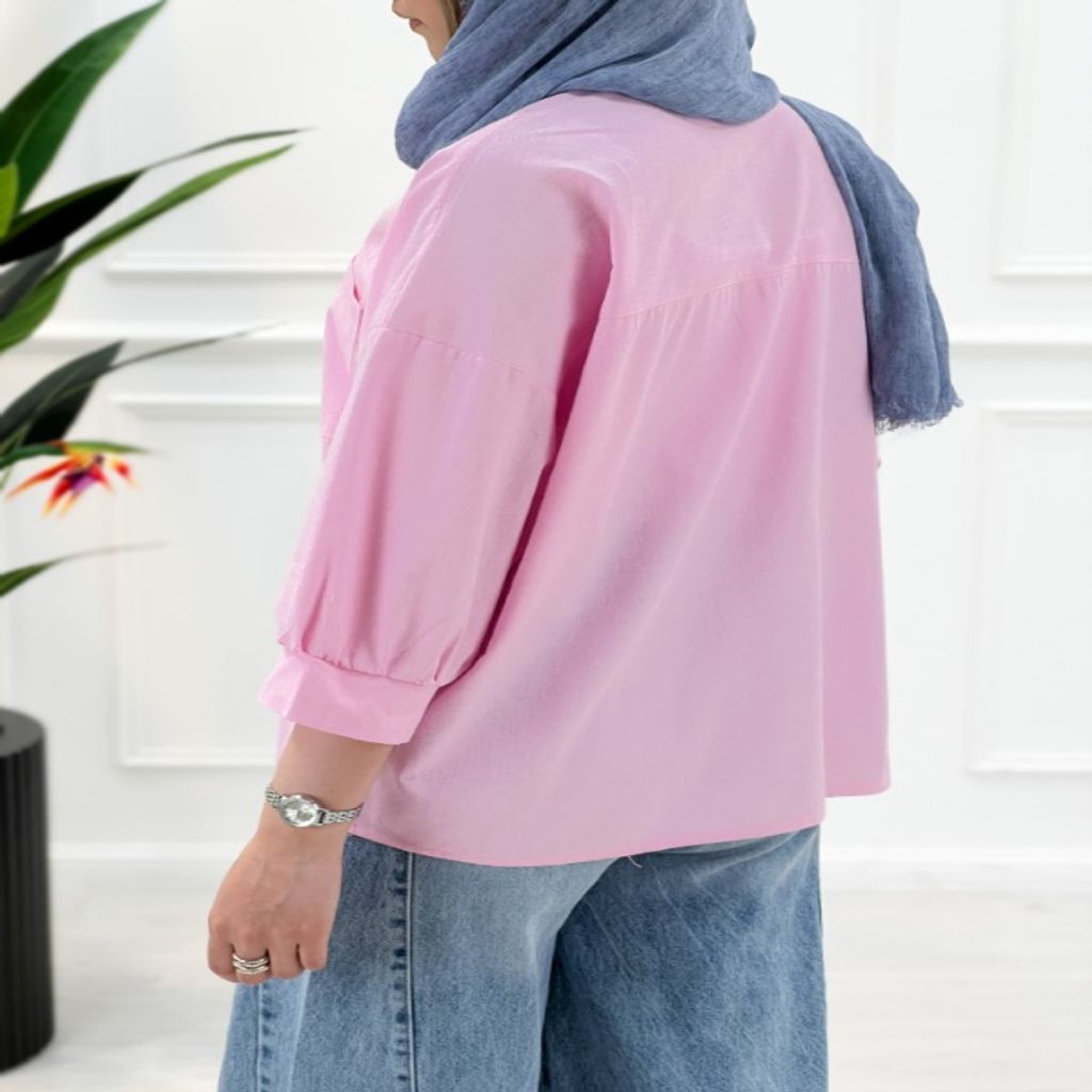 خرید اینترنتی قیمت شومیز مانتویی لینن ژاله