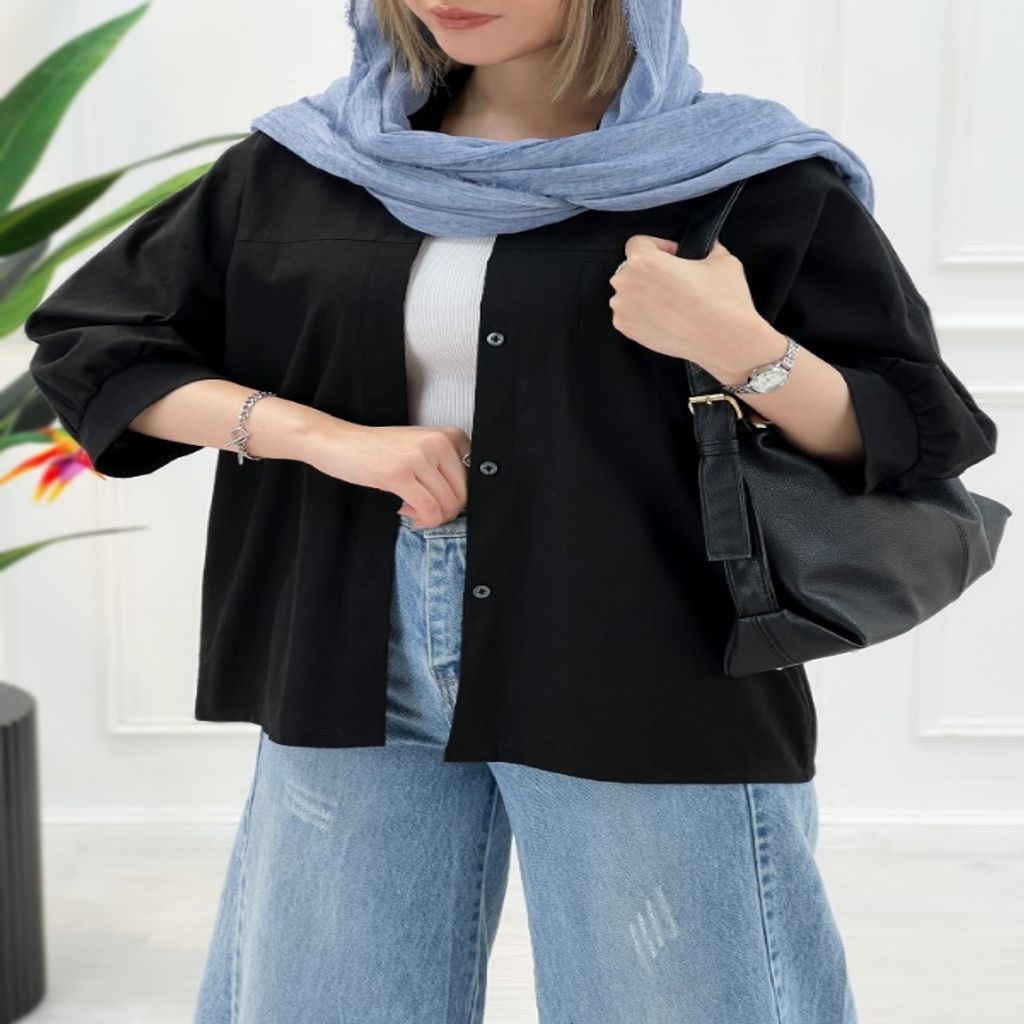 خرید اینترنتی قیمت شومیز مانتویی لینن ژاله