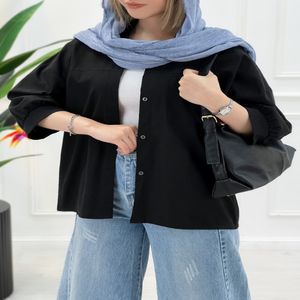خرید اینترنتی قیمت شومیز مانتویی لینن ژاله