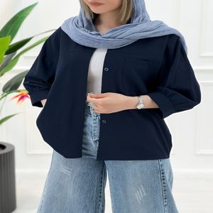 خرید اینترنتی قیمت شومیز مانتویی لینن ژاله