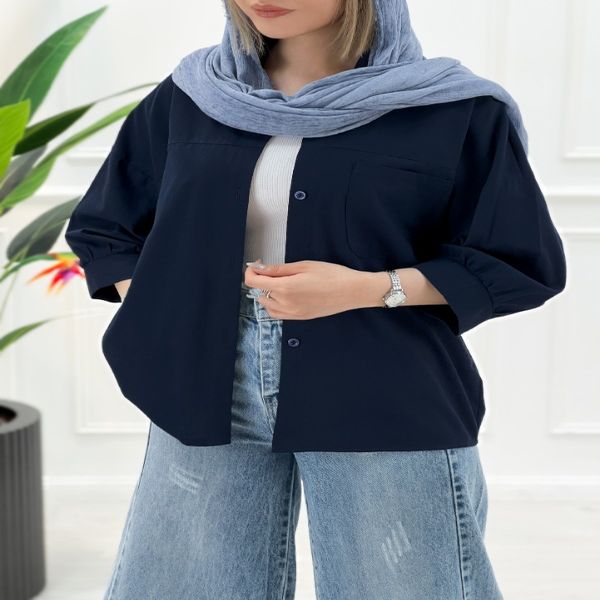 شومیز مانتویی لینن ژاله