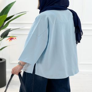 خرید اینترنتی قیمت شومیز مانتویی بغل چاک سوگند