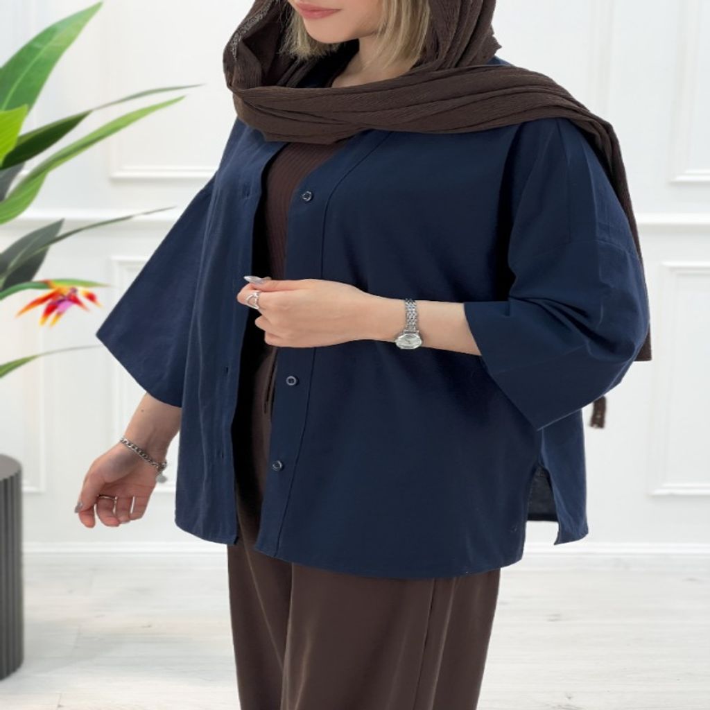خرید اینترنتی قیمت شومیز مانتویی بغل چاک سوگند