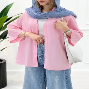 خرید اینترنتی قیمت شومیز مانتویی بغل چاک سوگند