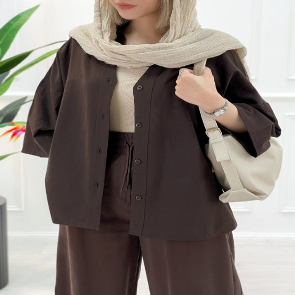 شومیز مانتویی بغل چاک سوگند