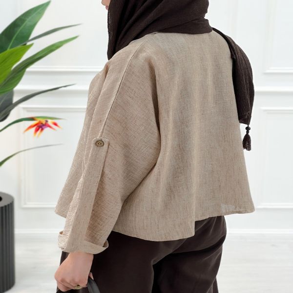 شومیز دو جیب حصیری