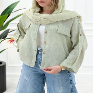 خرید اینترنتی قیمت شومیز دو جیب حصیری