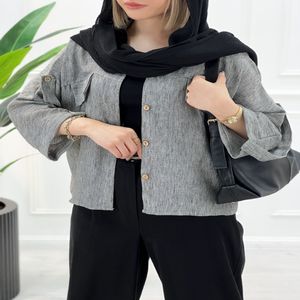 خرید اینترنتی قیمت شومیز دو جیب حصیری