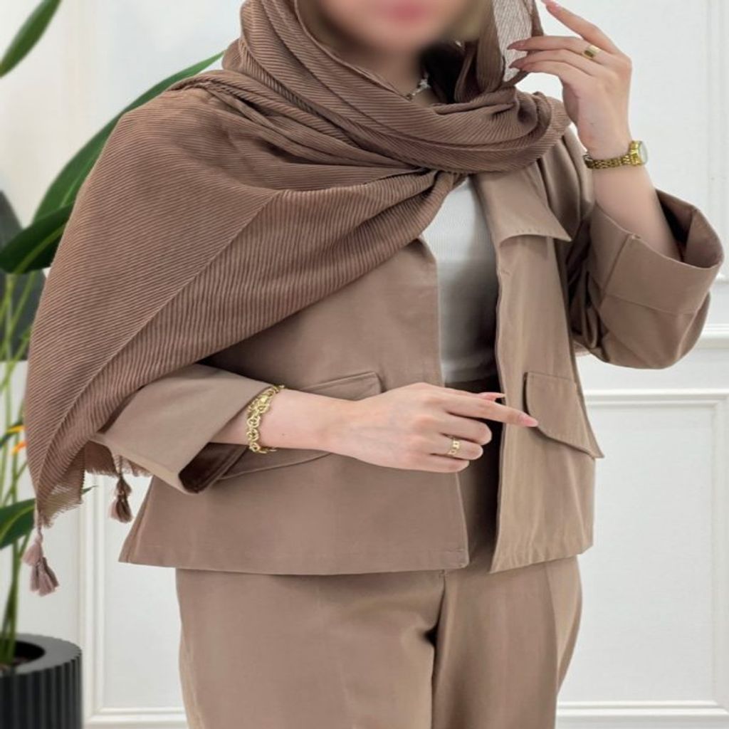 خرید اینترنتی قیمت شال پلیسه‌ای بامبو