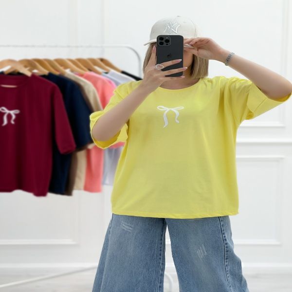 تیشرت دخترانه پاپیونی ماهرخ