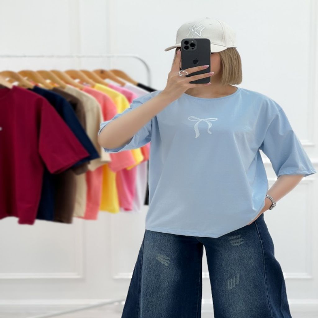 خرید اینترنتی قیمت تیشرت دخترانه پاپیونی ماهرخ
