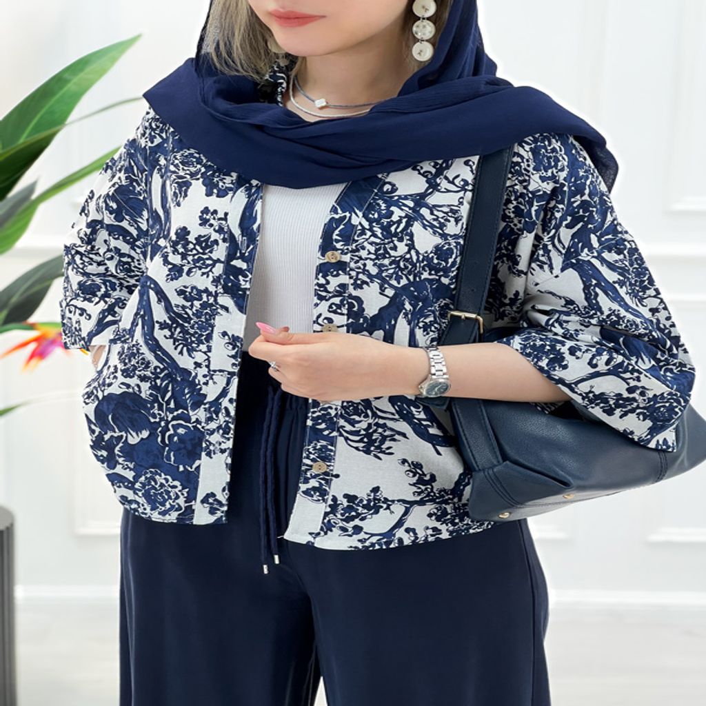 خرید اینترنتی قیمت شومیز گلدار پشت پیله نورسا