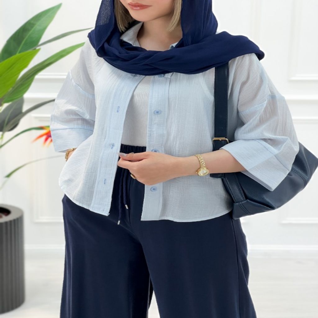 خرید اینترنتی قیمت شومیز کوتاه پانیذ