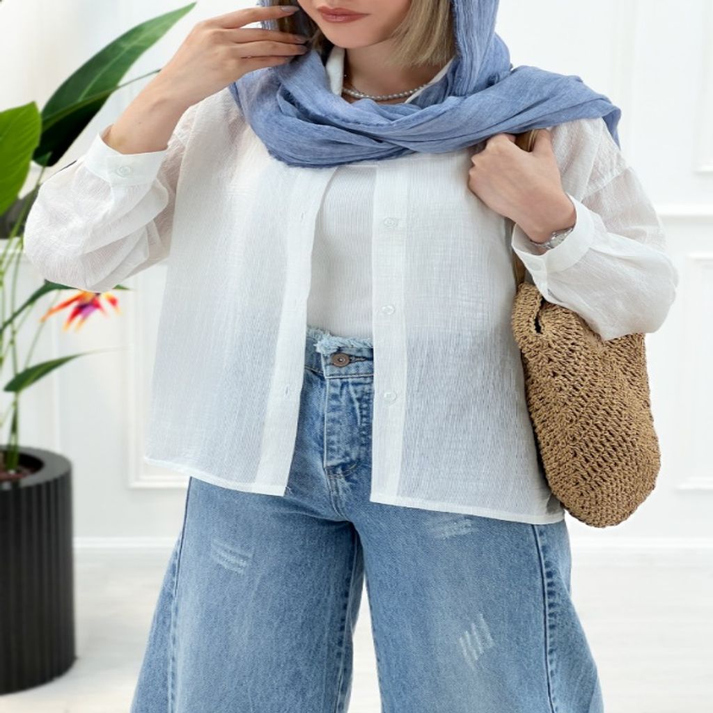 خرید اینترنتی قیمت شومیز مانتویی شیشه‌ای
