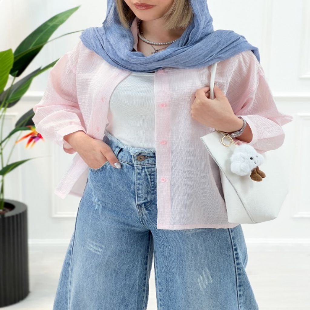 خرید اینترنتی قیمت شومیز مانتویی شیشه‌ای
