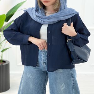 خرید اینترنتی قیمت شومیز مانتویی شیشه‌ای