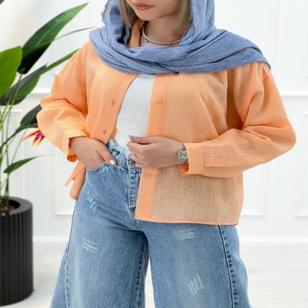 خرید اینترنتی قیمت شومیز مانتویی شیشه‌ای