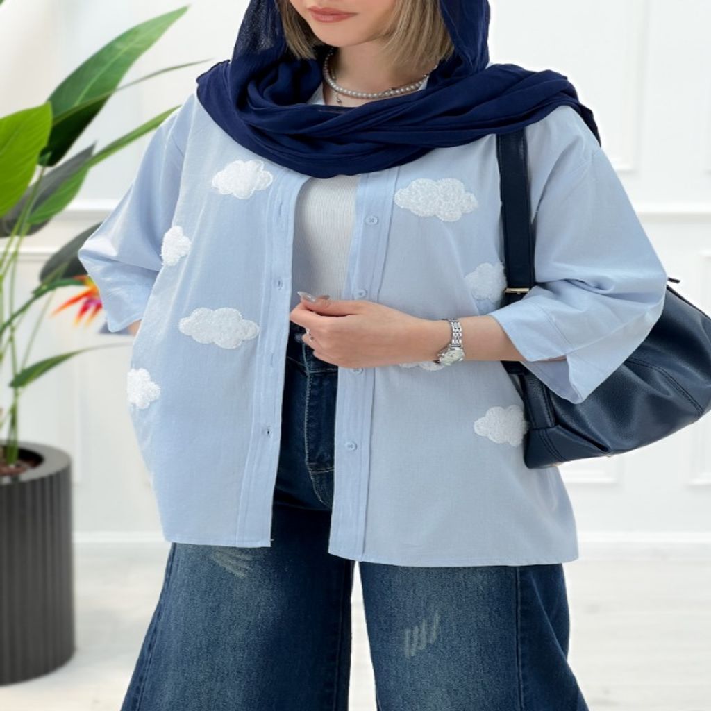 خرید اینترنتی قیمت شومیز یقه‌دار ابر