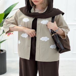 خرید اینترنتی قیمت شومیز یقه‌دار ابر