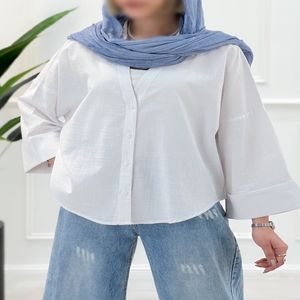 خرید اینترنتی قیمت شومیز مانتویی یقه هفت