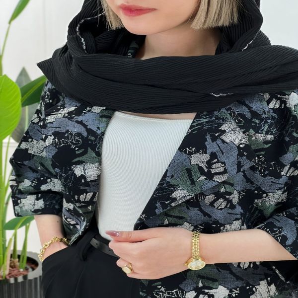 کت کوتاه پنبه ژاکارد زنانه