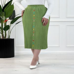 خرید اینترنتی قیمت دامن دکمه رنگی