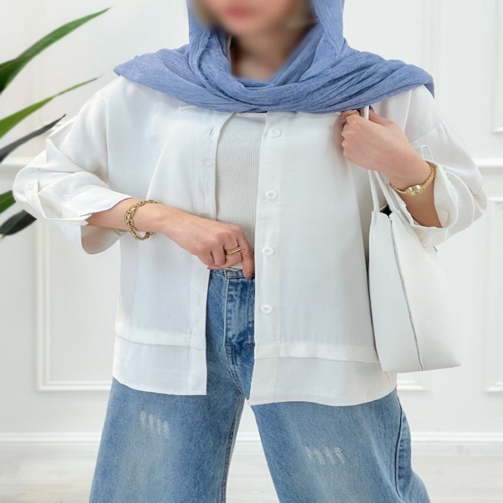 خرید اینترنتی قیمت شومیز مانتویی پیله‌دار