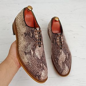 فروش اینترنتی کفش مردانه مجلسی چرم طبیعی ترک مدل جردن پوست ماری کرم