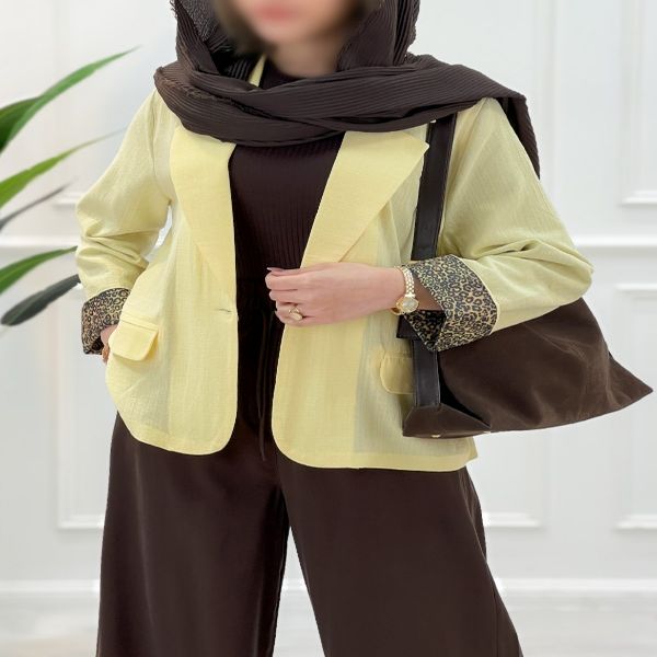 کت آستین پلنگی