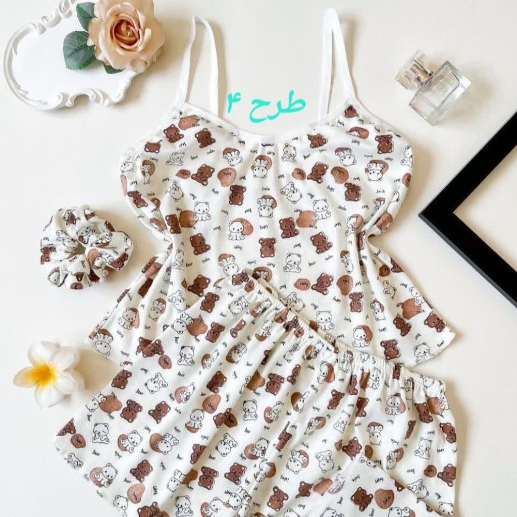 فروش اینترنتی تاپ و شلوارک نخی سه تیکه