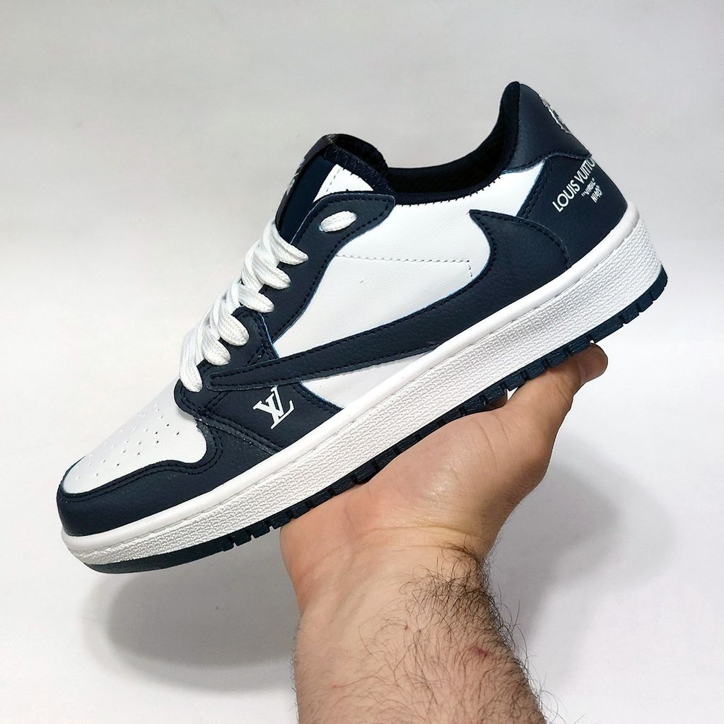 مشخصات کتانی تراویس اسکات کاستوم طرح ال وی Travis Scott LV