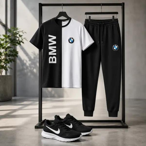 پکیج ست تیشرت شلوار bmw مردانه مدل Noman کفش ورزشی مدل Pavlo