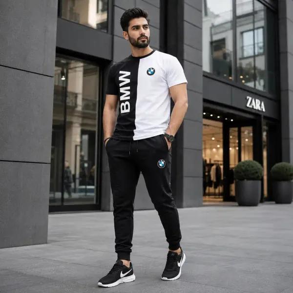 پکیج ست تیشرت شلوار bmw مردانه مدل Noman کفش ورزشی مدل Pavlo
