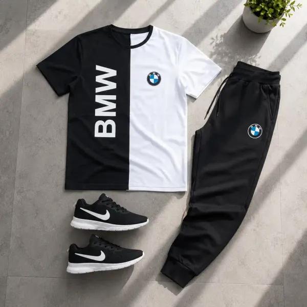 پکیج ست تیشرت شلوار bmw مردانه مدل Noman کفش ورزشی مدل Pavlo