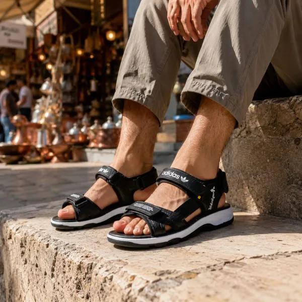 کفش صندل مردانه مدل Adidas-مشکی
