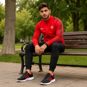 خرید اینترنتی قیمت پکیج ست بهاره مردانه پرسپولیس مدلJ92کفش ورزشی مدل Alshen